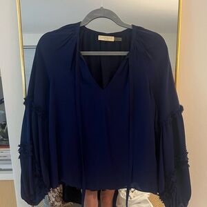 Ramy Brook XS silk top navy